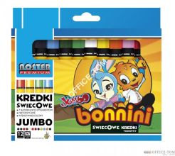 Kredki świecowe 12kol.JUMBO BONNINI