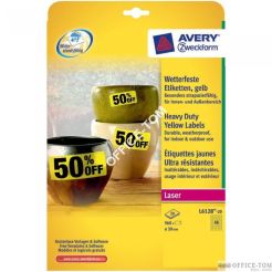 Etykiety Heavy Duty Avery Zweckform, żółte, ? 30, 20 ark.