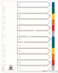 Przekładki kartonowe A4+ MYLAR Z KOLOR 12 kartek wzmocnione indeksy ELBA