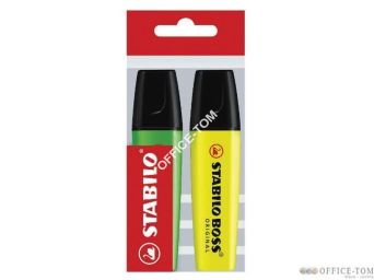Zakreślacz STABILO BOSS, fluorescencyjny, 2 szt. w etui