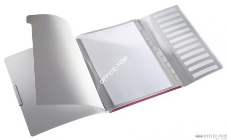 Teczka segregująca Leitz Style 12 przegródek, 200 kartek Rubinowa czerwień