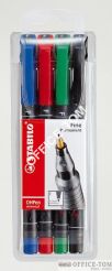 Foliopis STABILO OHPen universal, niezmywalny 0,7 mm, zestaw 4 szt. w etui