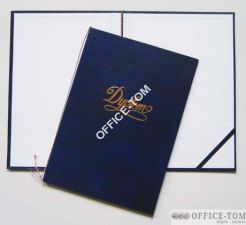 Okładka na dyplom z napisem, granat